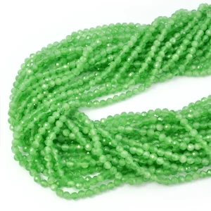 Kocie oko zielone 2 kula fasetowana ok. 4mm
