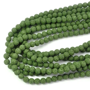 Lawa wulkaniczna zielona kula ok. 8mm