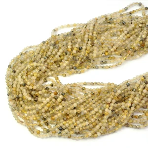 Kwarc z rutylem kula fasetowana ok. 3mm 