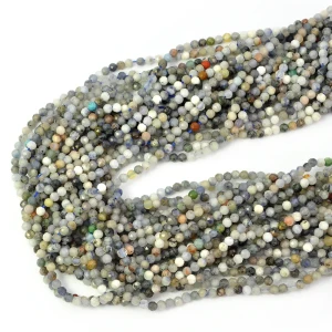 Mix kamieni błękitny kula fasetowana ok. 3mm