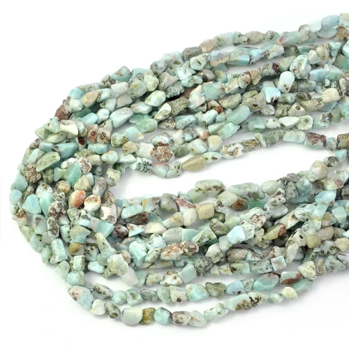 Larimar błękitno brązowy bryła nieregularna  ok. 7-11x5-7mm
