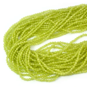 Kocie oko jasne zielone kula fasetowana ok. 3mm