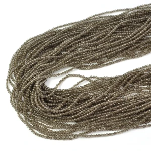 Kwarc dymny jasny kula fasetowana ok. 2,2mm 