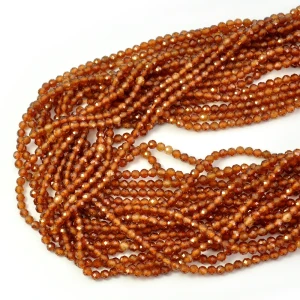 Granat hessonit kula fasetowana ok. 3mm