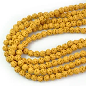 Lawa wulkaniczna żółta kula ok. 8mm