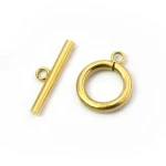 Zapięcie toggle małe ok. 10x12mm [stal szlachetna, kolor złoty PVD]