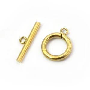 Zapięcie toggle małe ok. 10x12mm [stal szlachetna, kolor złoty PVD]