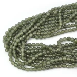 Jadeit szaro zielony kula fasetowana ok. 6mm