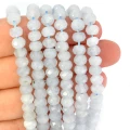 Kwarc błękitny oponka fasetowana ok. 6x4,5mm