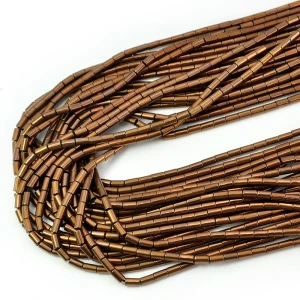 Hematyt ciemny miedziany walec ok. 5x3mm