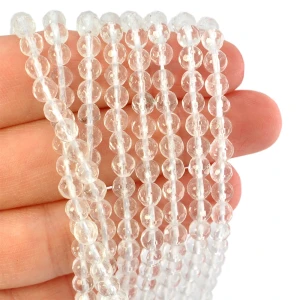 Kryształ górski kula fasetowana ok. 4,5mm 