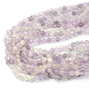 Kwarc szklisty fioletowy kula diamentowy szlif ok. 6mm