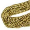 Hematyt jasne złoto oponka fasetowana ok. 3x1,7mm