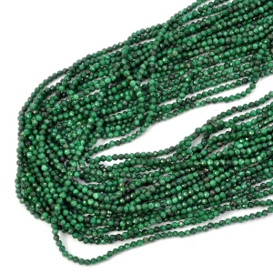 Malachit naturalny kula fasetowana ok. 2,2mm