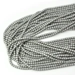 Hematyt srebrny matowy walec ok. 3x3mm 