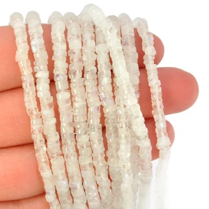 Kamień księżycowy nieregularny talarek ok. 4-4,5x1,8-3,8mm