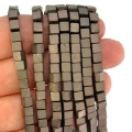 Hematyt brązowa kostka matowa ok. 4x4mm
