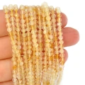 Cytryn szklisty kula fasetowana ok. 3mm