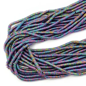 Hematyt wielokolorowa oponka gładka ok. 4x1mm 