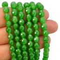 Jadeit zielony kula fasetowana ok. 6mm