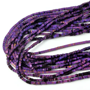 Hematyt heishi fioletowy ok. 3x1mm