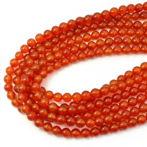 Agat karneol kula gładka ok. 8mm 