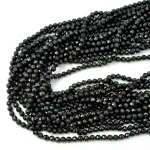 Turmalin czarny kula fasetowana ok. 4,3mm