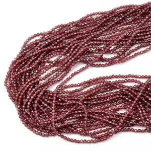 Granat kula fasetowana ok. 2,3mm