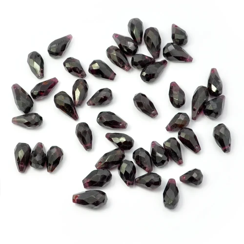 Granat Brioletka (kropla fasetowana) ok. 9-11x5-6mm