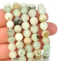 Jadeit amazonitowy niebieski kula fasetowana ok. 8mm