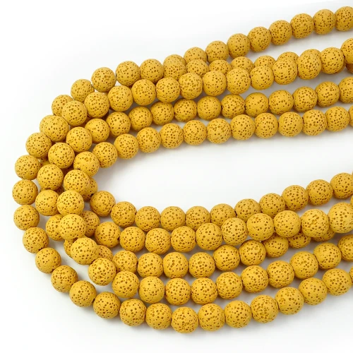 Lawa wulkaniczna żółta kula ok. 10mm