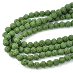 Lawa wulkaniczna zielona kula ok. 12mm 