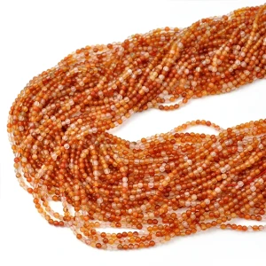 Agat karneol cieniowany kula gładka ok. 2,3mm