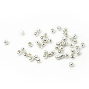 Kulka ozdobna żłobiona ok. 3mm [srebro 925] 