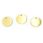 Blaszka okrągła ok. 13mm [zawieszka, stal, kolor złoty PVD]