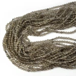 Kwarc dymny moneta fasetowana ok. 4mm
