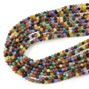 Agat wielokolorowy kula matowa ok. 4mm 