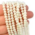 Perła hodowana nieregularna oponka gładka ok. 4-5,5x3-4,5mm