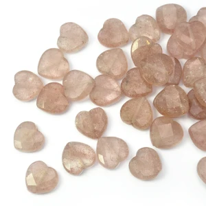 Kwarc truskawkowy serce fasetowane ok. 13x12 mm [przekładka]