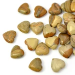 Jaspis obrazkowy serce gładkie ok. 14x15mm [przekładka]