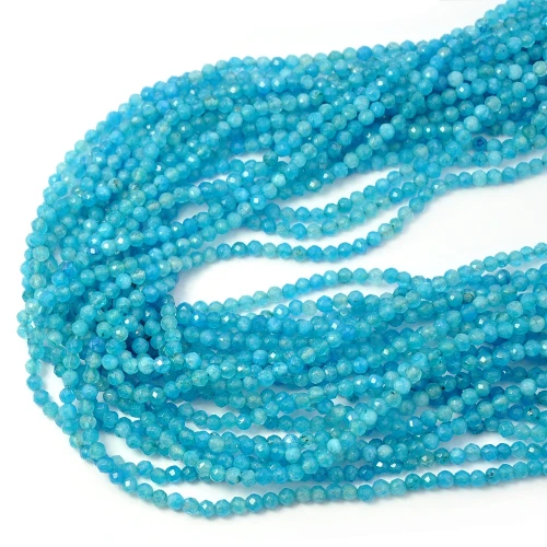 Jadeit niebieski cieniowany kula fasetowana ok. 3mm