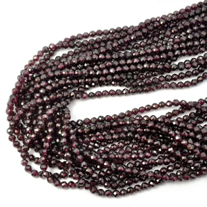 Granat kula fasetowana ok. 4,5mm