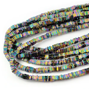 Hematyt wielokolorowy heishi ok. 6x1mm