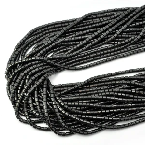 Hematyt czarny walec ok. 3x3mm