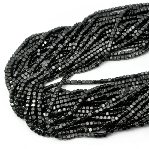 Hematyt czarny kostka ok. 3x3mm [obłe rogi]
