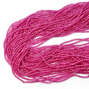 Rubin syntetyczny kula fasetowana ok. 2mm 
