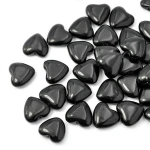 Obsydian czarny serce gładkie ok. 14x15 mm [przekładka] 