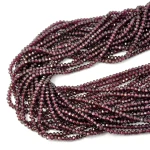 Granat dysk fasetowany ok. 4x3mm 