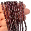 Granat dysk fasetowany ok. 4x3mm