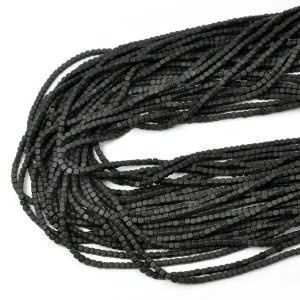 Hematyt czarny kostka matowa ok. 2x2mm [obłe rogi]